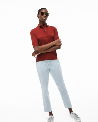 Women's Lacoste Slim Fit Stretch Mini Piqu&eacute; Polo Shirt