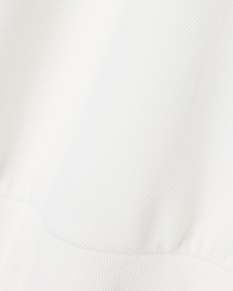 High Neck Zipped Piqu&eacute; Sweatshirt