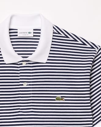 Classic Fit L.12.12 Striped Petit Piqué Polo Shirt