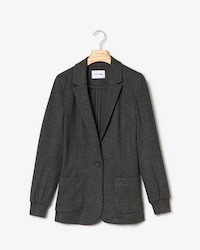 Women's Flat Pockets Brushed Knit Blazer