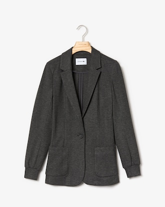 Women's Flat Pockets Brushed Knit Blazer