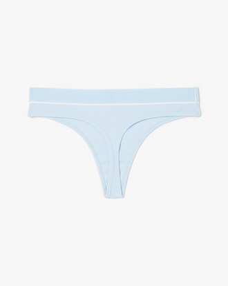 Ribbed Cotton String Briefs
