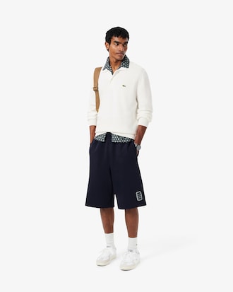Classic Fit Long Sleeved Knitted Polo Shirt