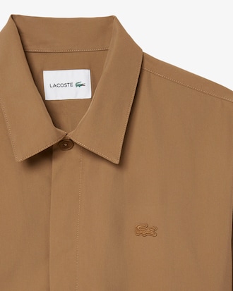Cotton Blend Twill Overshirt