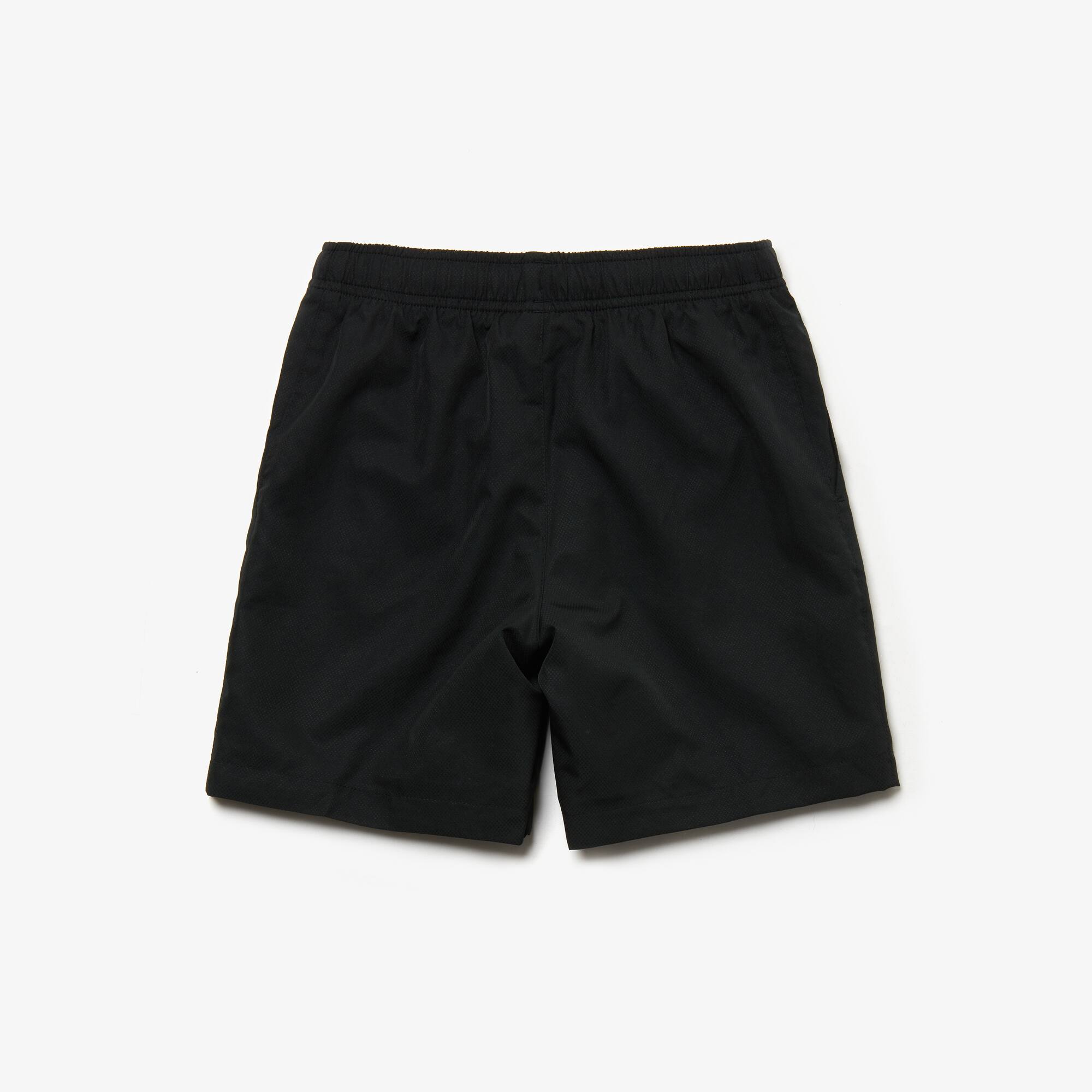 boys black lacoste shorts