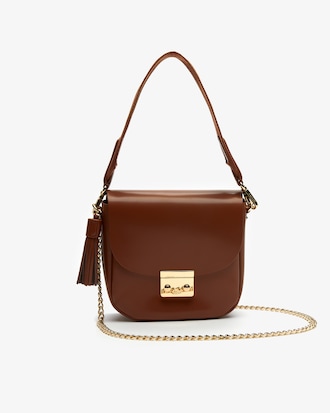 Women's LIVE Mate Chain Coated Leather Flap Shoulder Bag