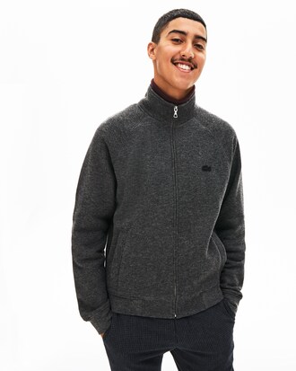 Men's Raglan Sleeves Fleece Zip Sweatshirt