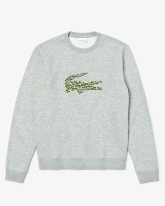 Men's Crew Neck Multi Croc Badge Fleece Sweatshirt