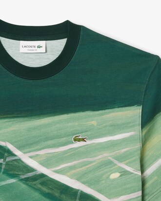 Classic Fit Tennis Print T-shirt