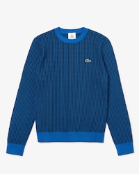 Men's Lacoste LIVE Crew Neck Textured Wool And Cashmere Blend Sweater