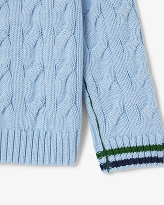 Cotton and Wool Crew Neck Sweater