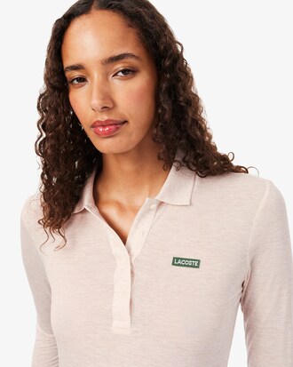 Slim Fit Long Sleeved Soft Jersey Polo Shirt