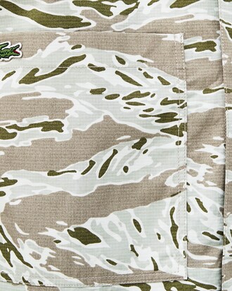 Men's Lacoste LIVE Camouflage Print Cotton Shirt