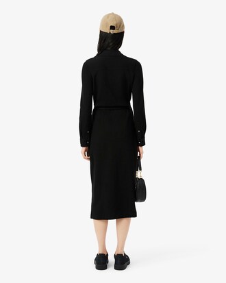Slim Fit Polo Collar Wrap Dress