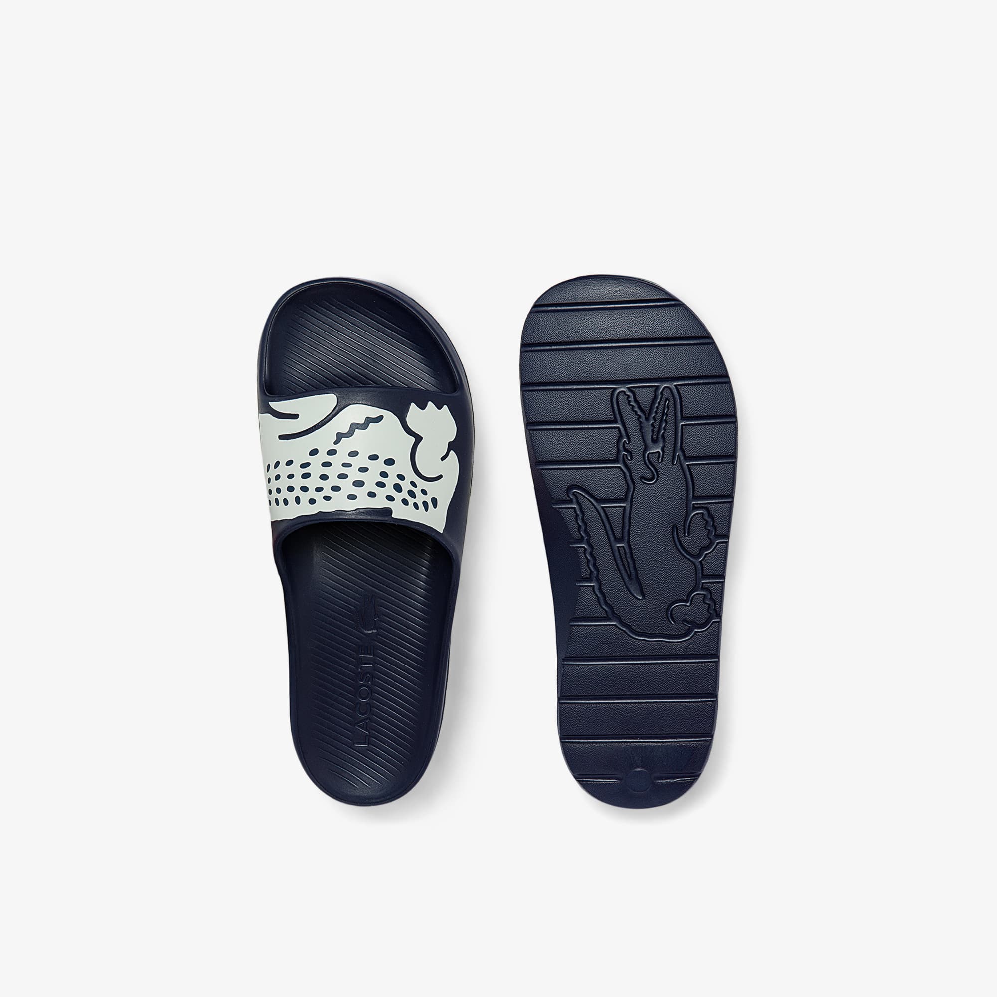 lacoste croco sliders