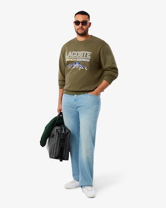 Embroidered Motif Fleece Sweatshirt