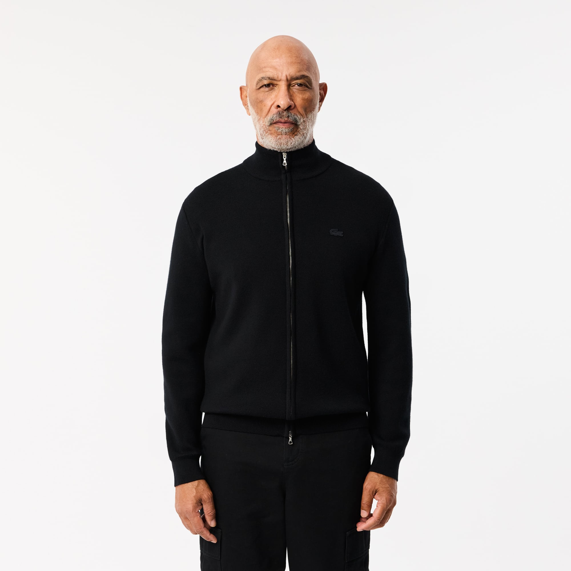 mens zip up wool cardigan