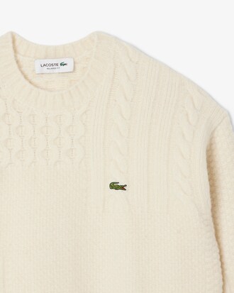 Relaxed Fit Patchwork Effect Wool Sweater