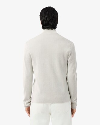 Zipped Cotton Rib Sweater