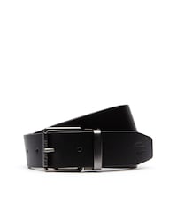 Men's 2 Leather And Woven Fabric Belts Travel Kit
