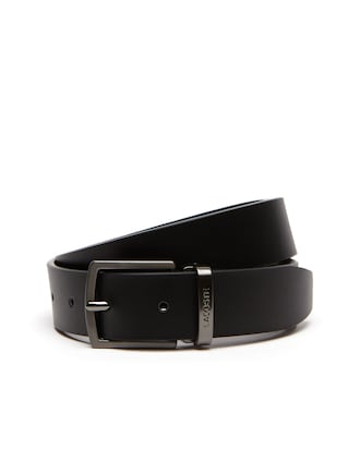 Men's Reversible Leather Belt And 2 Buckles Gift Set