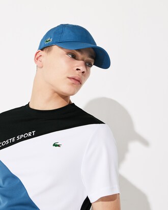 Men's Lacoste SPORT Crew Neck Colourblock Technical Piqué T-shirt