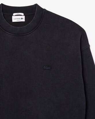 Loose Fit Washed Effect Fleece Sweatshirt