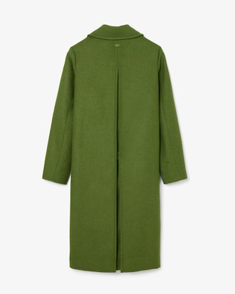 Runway Long Slub Wool Pea Coat