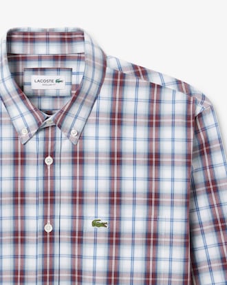 Regular Fit Poplin Plaid Shirt