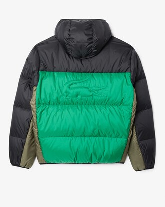 Water-Repellent Colour-Block Down Jacket