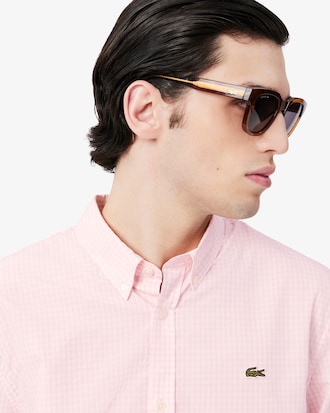 Regular Fit Lightweight Poplin Plaid Shirt