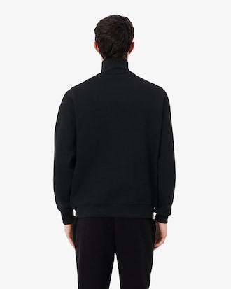 Zip-Up High Neck Interlock Sweatshirt
