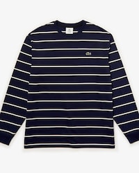 Men's Lacoste LIVE Crew Neck Striped Cotton T-shirt