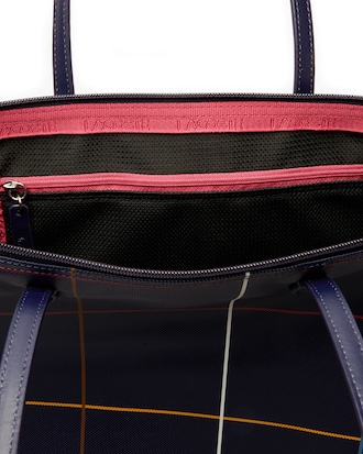 Women's L.12.12 Concept Coated Check Canvas Zip Tote Bag