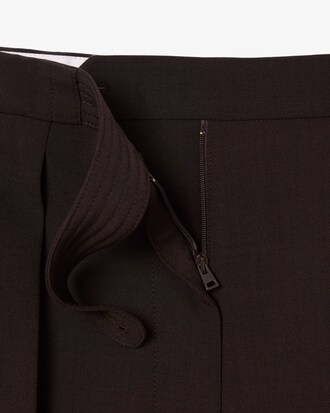 Runway Pleated Wool Bermuda Shorts
