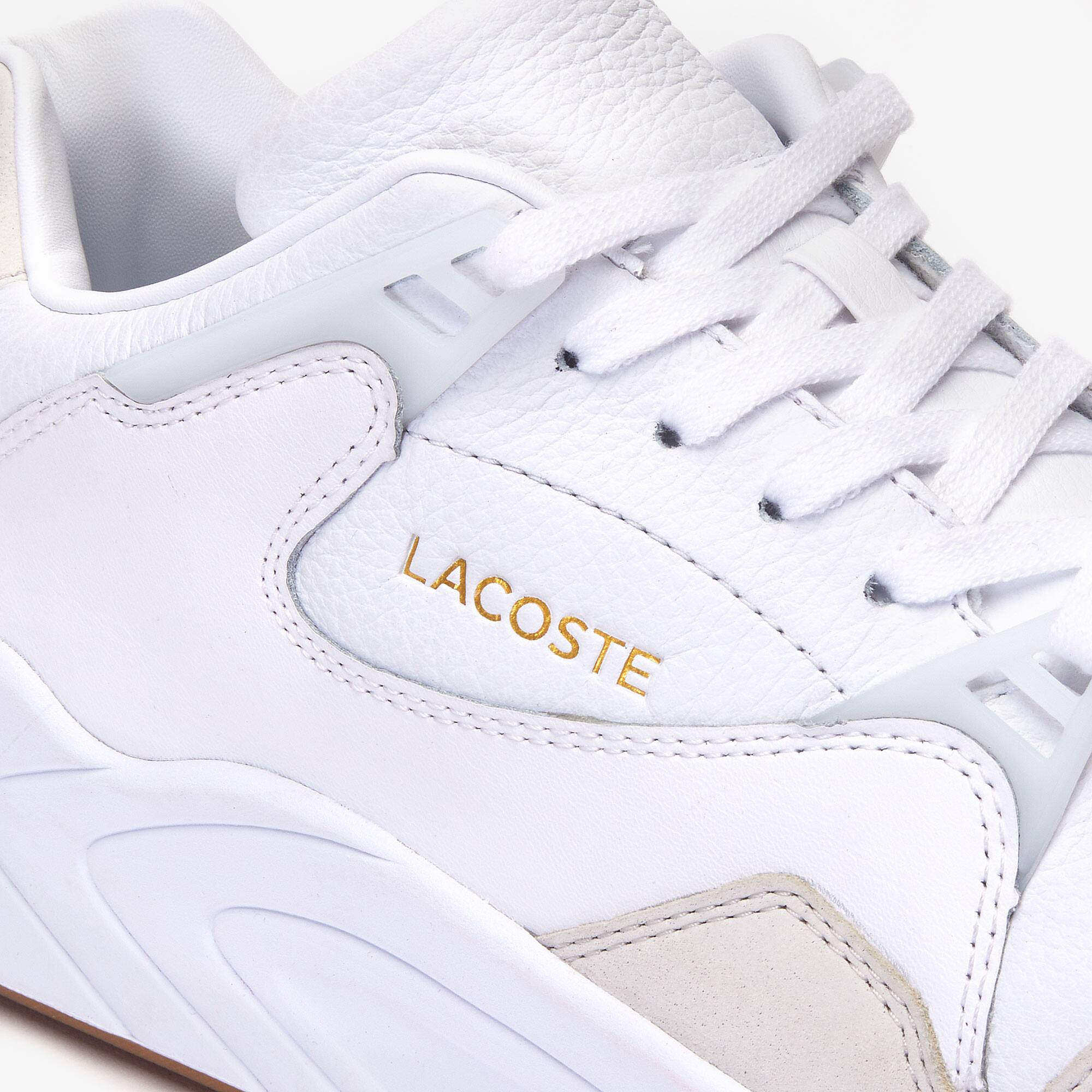 Men's Court Slam Perforated Leather Trainers | LACOSTE
