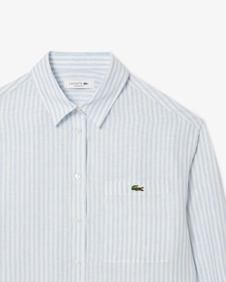 Oversized Striped Linen Shirt