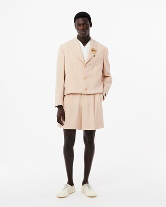 Runway Fitted Wool Bermuda Shorts