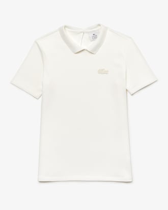 Women's Lacoste LIVE Teardrop Opening Mini Piqu&eacute; Polo Shirt