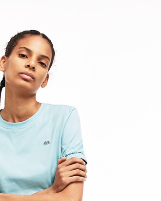 Women's Lacoste LIVE Crew Neck Balloon Sleeves Cotton T-shirt