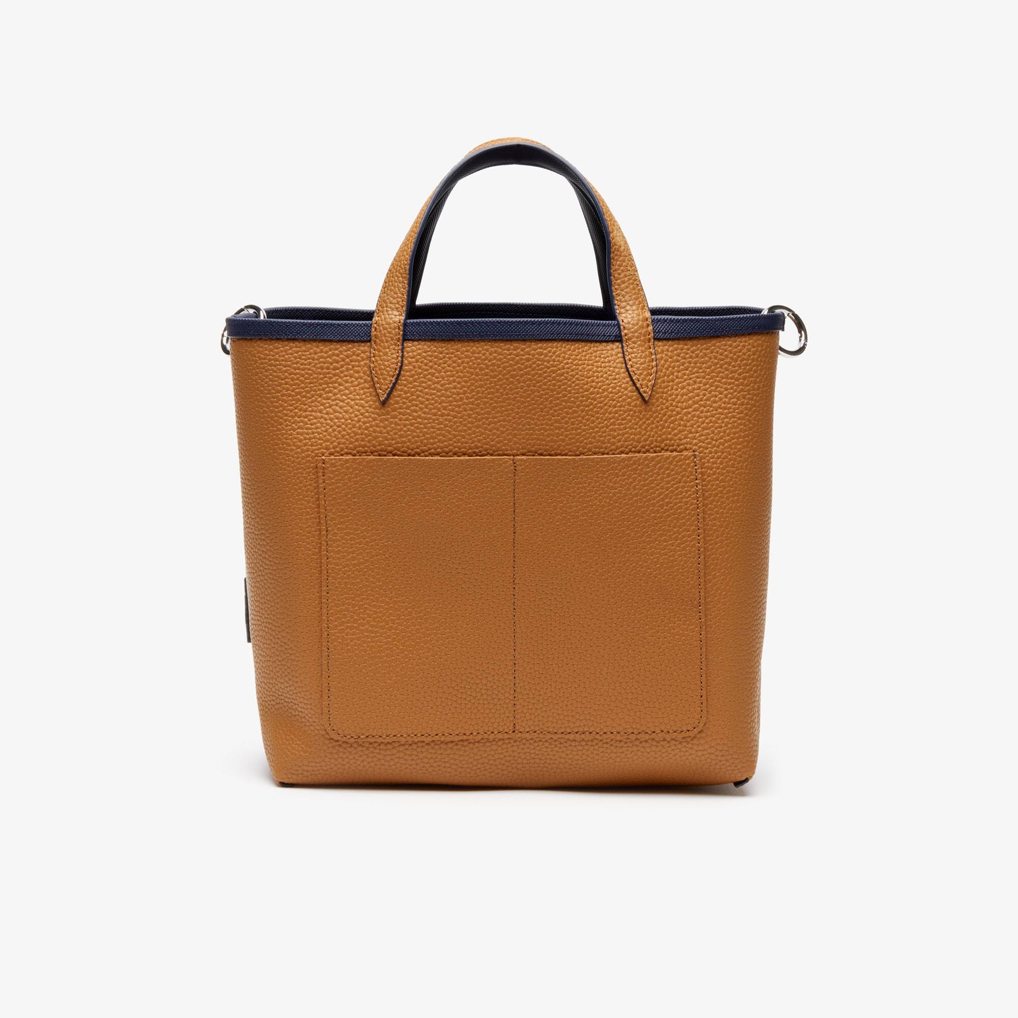 Women's Mini Anna Reversible Coated Piqué Canvas Tote Bag LACOSTE