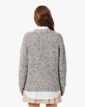 Mercerized Knit Wool Cardigan
