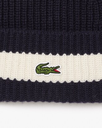 Rib Knit Carded Wool Beanie