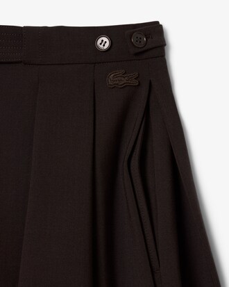 Runway Pleated Wool Bermuda Shorts