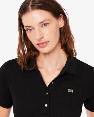 Slim Fit Pointelle Knit Polo Shirt