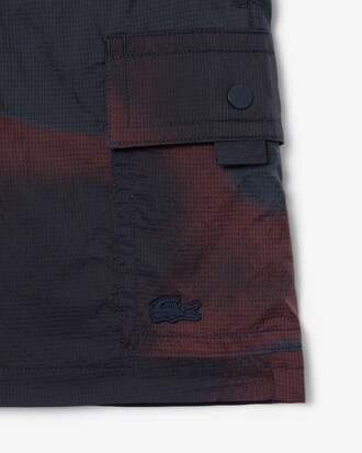 Ombré Print Nylon Cargo Shorts