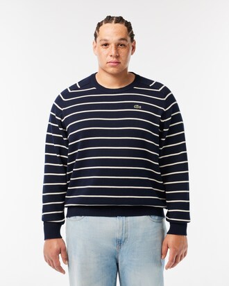 Striped Cotton Crew Neck Sweater