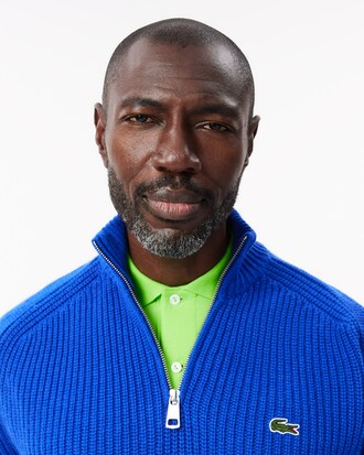 Zipped High Neck Carded Wool Sweater