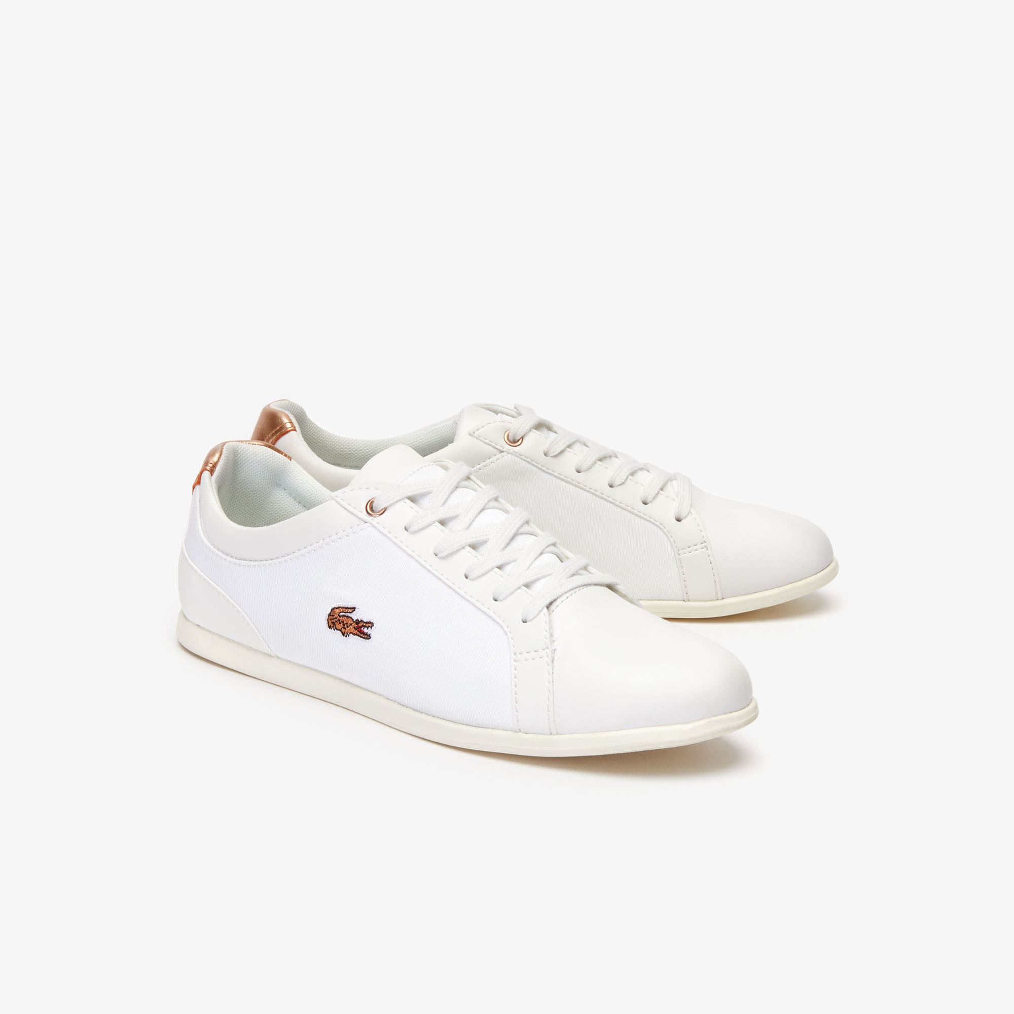 white lacoste womens trainers