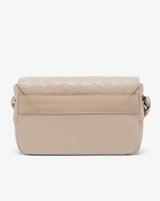 Monogram Leather Flap Close Satchel